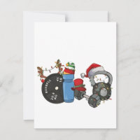 Funny Santa Weightlifting Dumbbells Gym Christmas