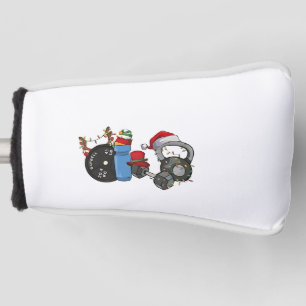 Funny Santa Weightlifting Dumbbells Gym Christmas Golf Head Cover