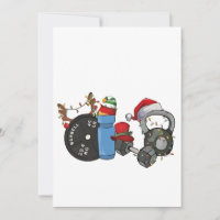 Funny Santa Weightlifting Dumbbells Gym Christmas