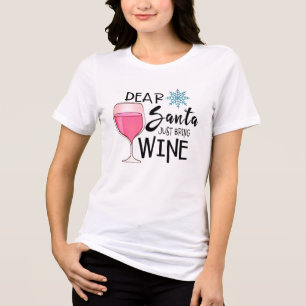 Funny Santa Wine Shirt - Christmas Drinking Tee