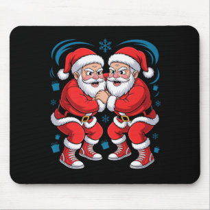 Funny Santa Wrestling Lover Wrestler Xmas Christma Mouse Mat