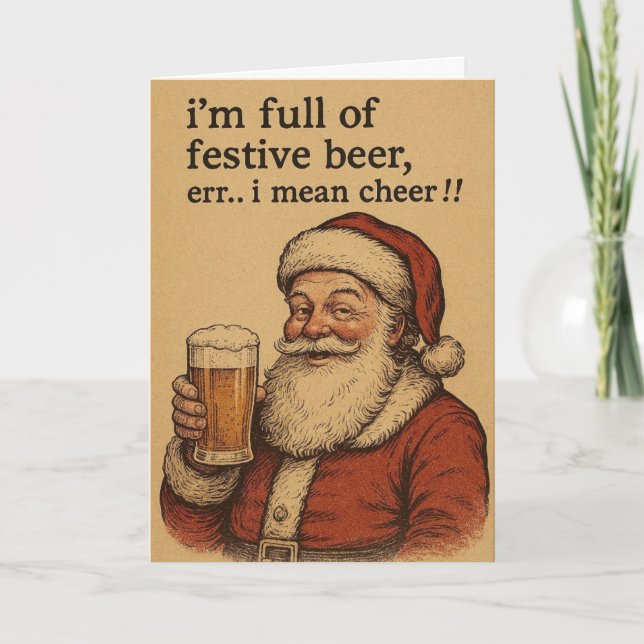 Funny Santa Xmas card  (Front)