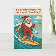 Funny Santa Xmas card