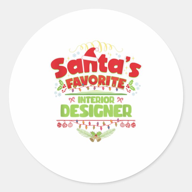 Funny Santa Xmas Gift, Christmas Gift Classic Round Sticker (Front)