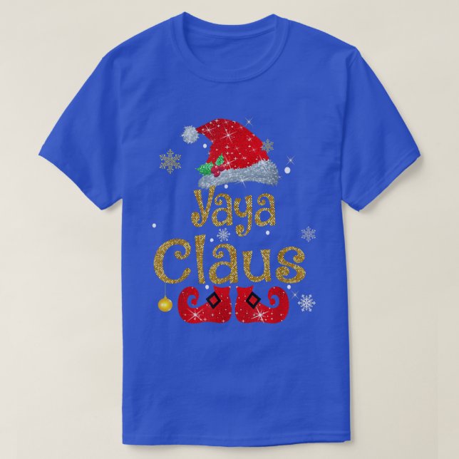 Funny Santa Yaya Claus Christmas Matching Family  T-Shirt (Design Front)