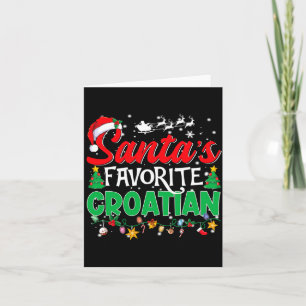 Funny Santas Favorite Croatian Christmas Santa  Card