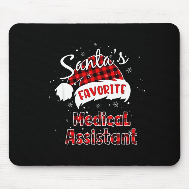 Funny Santa's Favorite Medical Istant Christmas Pa Mouse Mat (Front)