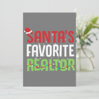 Funny Santa's Favorite Realtor Estate Agent Xmas