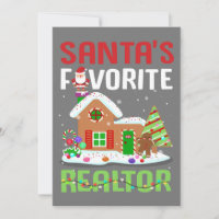 Funny Santa's Favorite Realtor Estate Agent Xmas