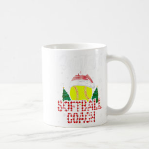 Funny Santa's Favorite Softball Coach Christmas Pl Coffee Mug