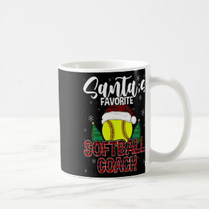 Funny Santa's Favorite Softll Coach Christmas Plai Coffee Mug