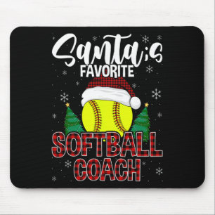 Funny Santa's Favorite Softll Coach Christmas Plai Mouse Mat
