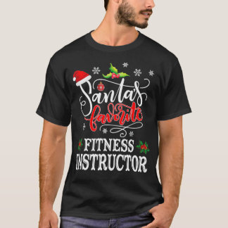 Funny Santas Favourite Fitness Instructor Santa Ha T-Shirt