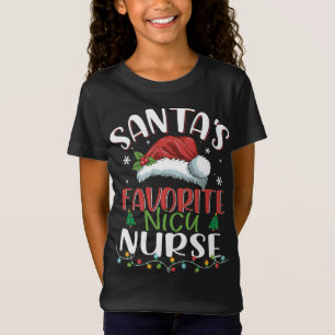 Funny Santa's Favourite Nicu Nurse Christmas Santa T-Shirt
