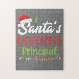 Funny Santa's Favourite Principal Christmas Jigsaw Puzzle
