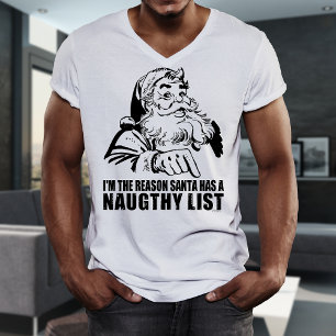Funny Santa's Naughty List T-Shirt