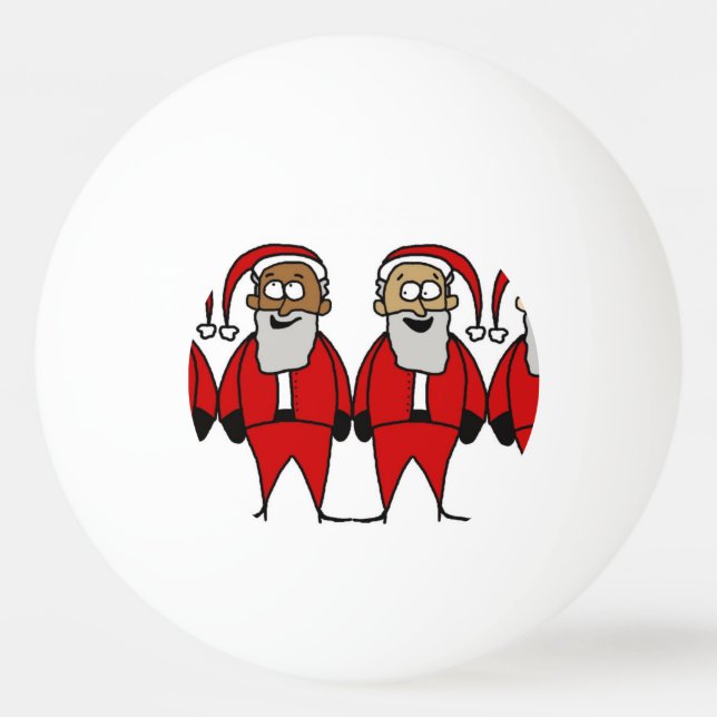 Funny Santas Ping Pong Ball (Front)