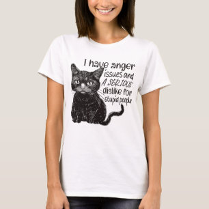 Funny sarcasm cat word art T-Shirt