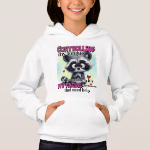 Funny sarcasm racoon word art