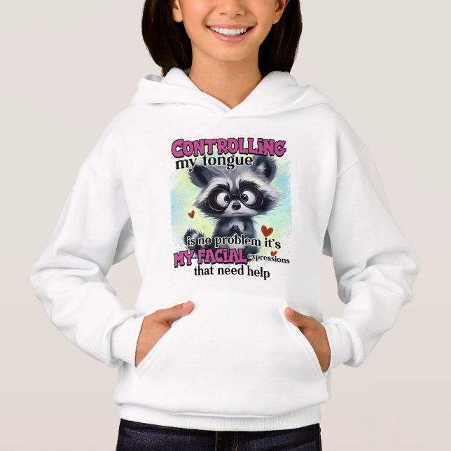 Funny sarcasm racoon word art  (Front)