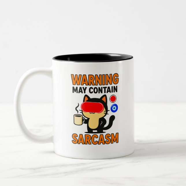 Funny Sarcasm Two-Tone Coffee Mug (Left)