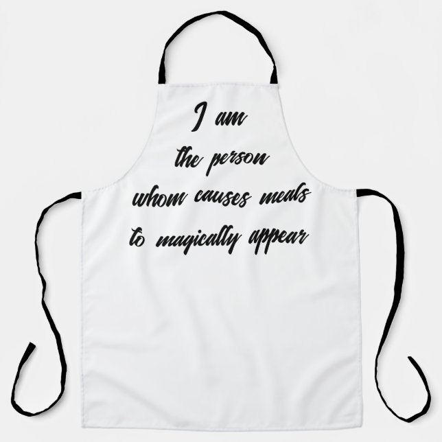 Funny sarcasm typography quote kitchen humour  apron (Front)