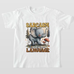 Funny sarcasm word art elephant T-Shirt