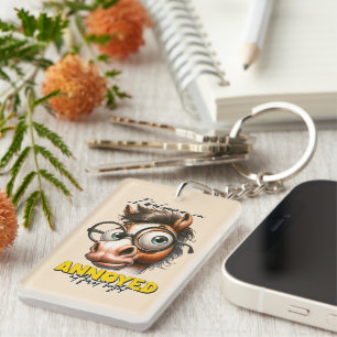 Funny sarcasm word art horse key ring