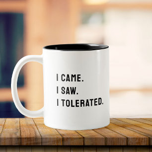 Funny Sarcastic Back to Work Office Two-Tone Coffee Mug