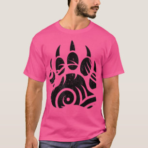 Funny Sarcastic Bear Paw Touching Ghost Native Ame T-Shirt