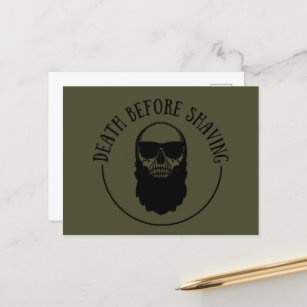 funny sarcastic bearded quote holiday postcard