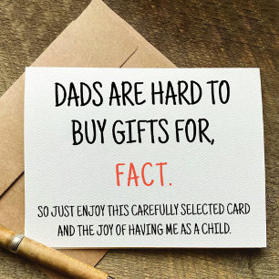 Funny Sarcastic Birthday Card for Dad