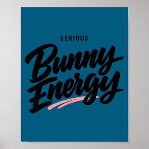 Funny sarcastic bunny easter quote trendy spring poster