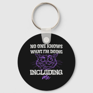 Funny Sarcastic Cat Meme Graphic Humourous Humour Key Ring