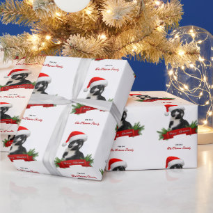 Funny Sarcastic Cat Santas Hat Christmas  Wrapping Paper