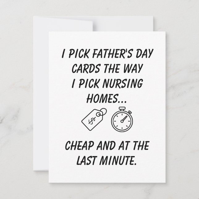 Funny Sarcastic Father'S Day Card for Dad (Front)