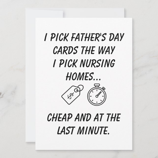 Funny Sarcastic Father'S Day Card for Dad (Front)