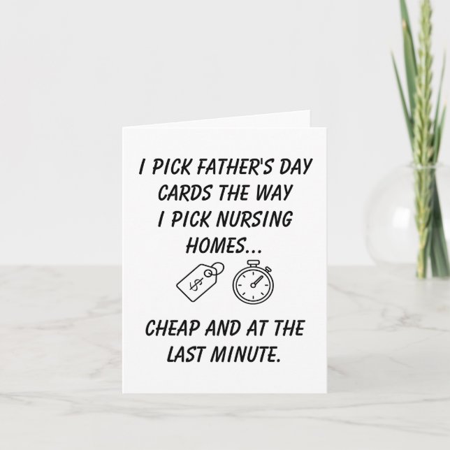 Funny Sarcastic Father'S Day Card for Dad (Front)