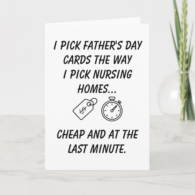 Funny Sarcastic Father'S Day Card for Dad (Front)