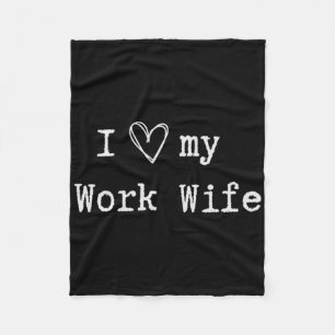 Funny Sarcastic Flirty I Love My Wife Husnd Hallow Fleece Blanket