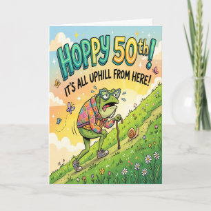 Funny Sarcastic Frog 50th Birthday Card