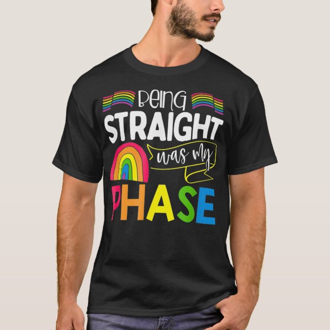 Funny Sarcastic Gay Lesbian LGBTQ Quote Pride Flag T-Shirt (Front)