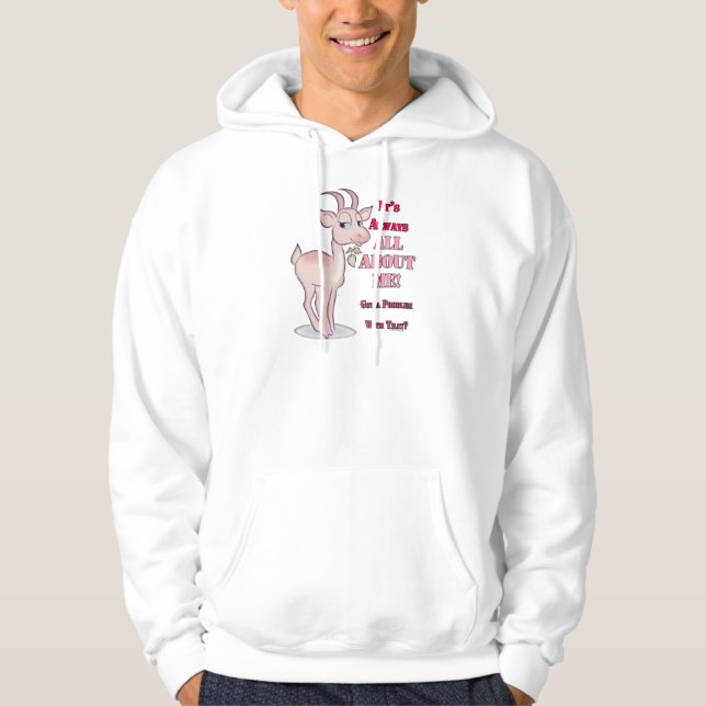 Funny Sarcastic Goat Hoodie (Front)