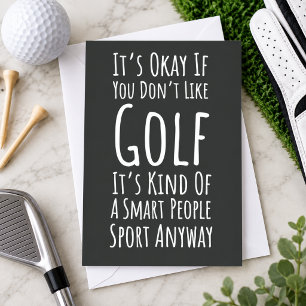 Funny Sarcastic Golf Cards For Golf Lovers Joke
