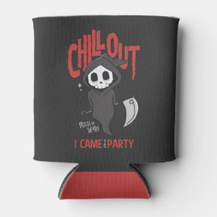 Funny Sarcastic Grim Reaper Halloween Party Can Cooler