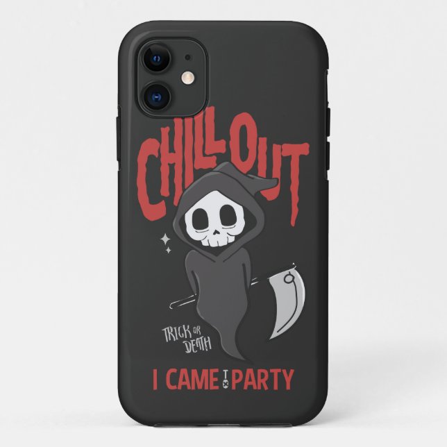 Funny Sarcastic Grim Reaper Halloween Party Case-Mate iPhone Case (Back)