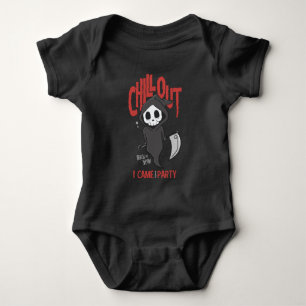 Funny Sarcastic GrimReaper Halloween Party Costume Baby Bodysuit