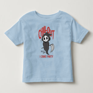 Funny Sarcastic GrimReaper Halloween Party Costume Toddler T-Shirt
