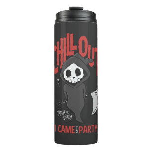 Funny Sarcastic GrimReaper Halloween Party Thermal Tumbler