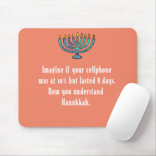 Funny Sarcastic Hanukkah Chanukah Cellphone Quote Mouse Mat